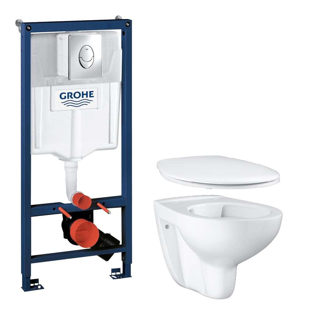 Набор инсталляция для унитаза Grohe Rapid SL с унитазом и крышкой Soft Close (39427CB0) фото